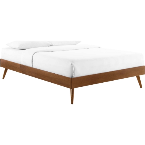 Margo Queen Platform Bed Frame in Walnut Wood