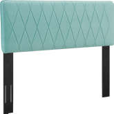 Leila King / CA King Headboard in Diamond Mint Velvet