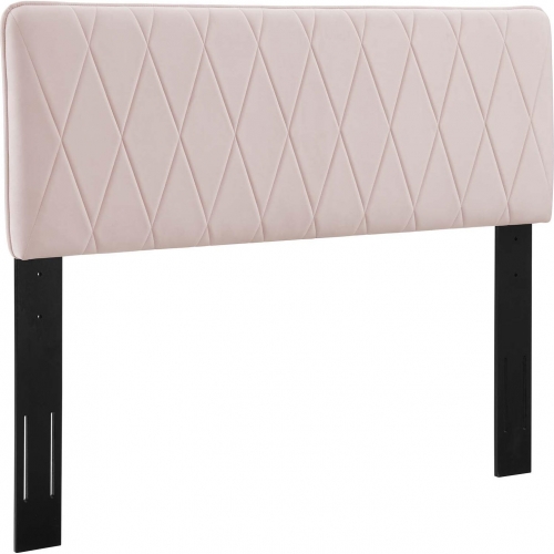 Leila King / CA King Headboard in Diamond Pink Velvet