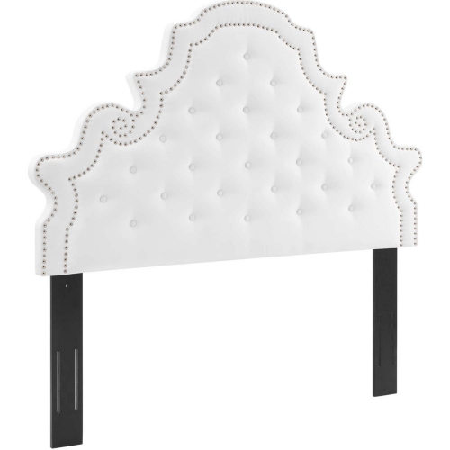 Diana King / CA King Headboard in Tufted White Performance Velvet