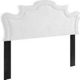 Evangeline King/California King Headboard in White Velvet