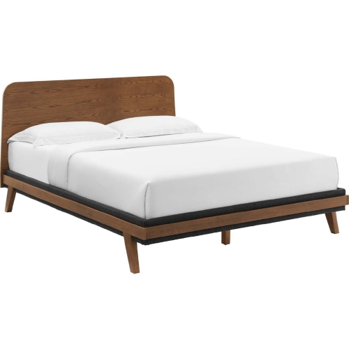 Dylan Queen Platform Bed in Walnut Finish