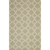 Cerelia Moroccan Trellis 4 x 6 Indoor Outdoor Area Rug in Beige & Light Green