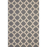 Cerelia Moroccan Trellis 4 x 6 Indoor Outdoor Area Rug in Gray & Beige