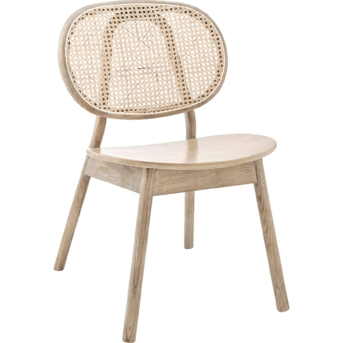 Malina Dining Chair in Gray Wood & Rattan