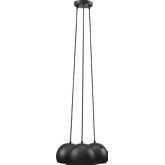 Chalice 3 Light Pendant Ceiling Lamp in Black Metal