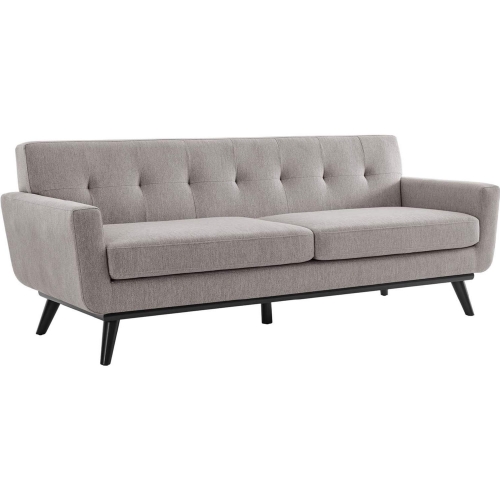 Engage Sofa in Tufted Light Gray Herringbone Fabric