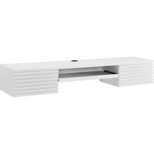 Render 60" Wall Mount Office Desk in White Finish