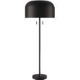 Avenue Floor Lamp in Black Metal & White