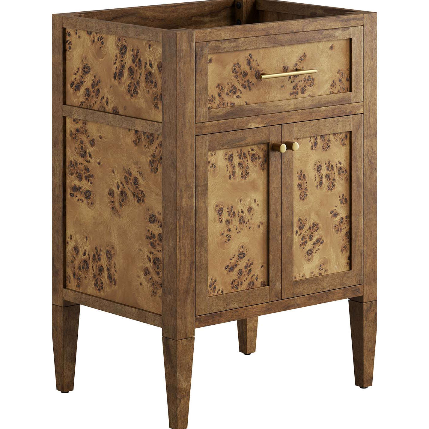 Elysian 24" Bathroom Vanity Cabinet (Sink Not Included) in Brown Wood