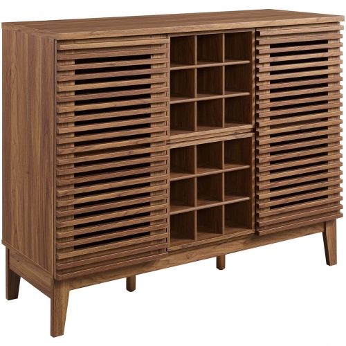 Render Bar Cabinet in Walnut Finsh