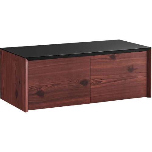 Kinetic Wall Mount Office Storage Cabinet in Black & Cherry Finish