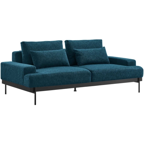 Proximity Sofa in Azure Blue Fabric & Metal