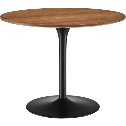 Pursuit 40" Dining Table in Walnut Veneer & Black Iron