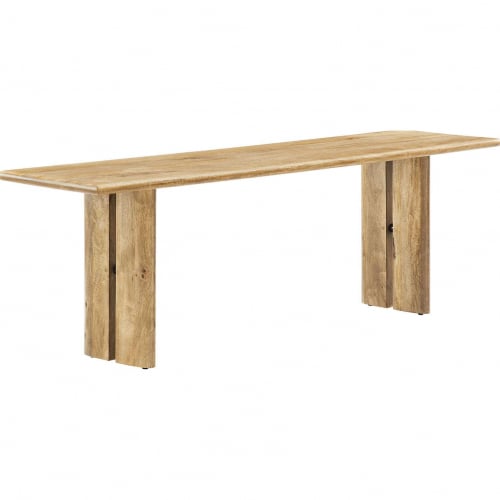 Amistad 58" Bench in Oak Finish Wood