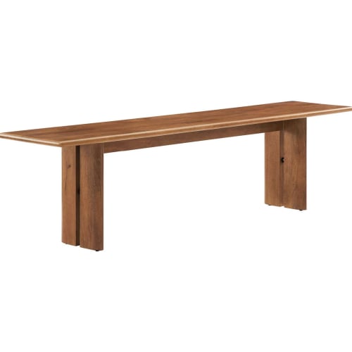 Amistad 72" Bench in Walnut Finish Wood