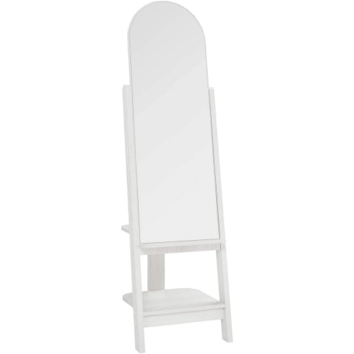 Ascend Standing Mirror in White Finish