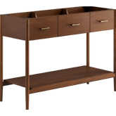 Zaire 48" Single Sink Compatible Bathroom Vanity Cabinet (Sink Not Included) in Walnut Finish