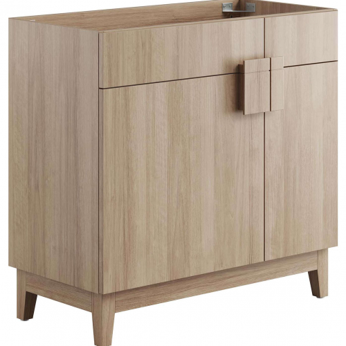 Miles 36" Bathroom Vanity Cabinet (Sink Not Included) in Oak Finish