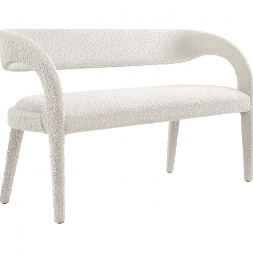 Pinnacle Accent Bench in Boucle Fabric