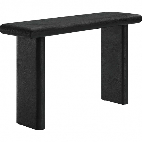 Relic Console Table in Concrete Textured Black Wood