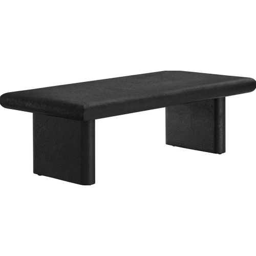 Relic Coffee Table in Concrete Textured Black Wood