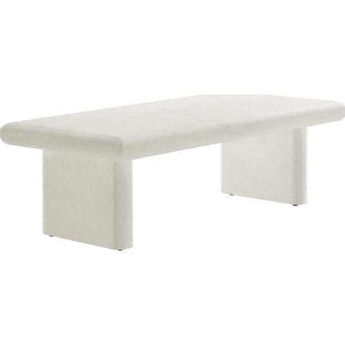 Relic Coffee Table in Concrete Textured White Wood