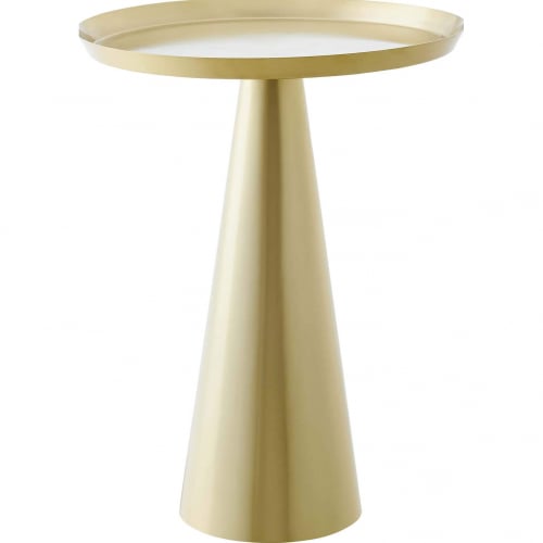 Maren Round Side Table in Brass Iron