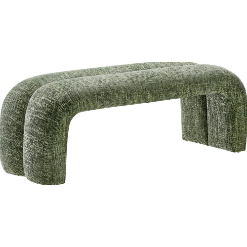 Dax 50.5" Accent Bench in Basil Green Chenille