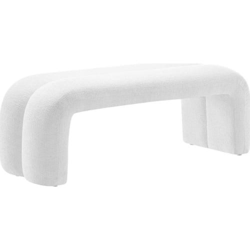 Dax 50.5" Accent Bench in Frost White Chenille