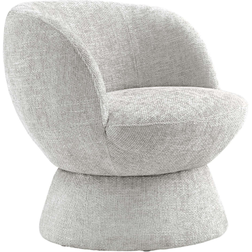 Vesta Swivel Chair in Dove Gray Chenille Fabric