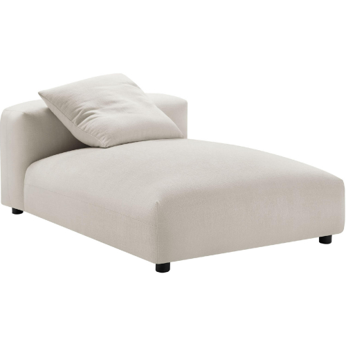 Solace Modular Armless Chaise Lounge in Salt Gray Fabric