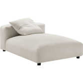 Solace Modular Armless Chaise Lounge in Salt Gray Fabric