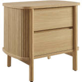 Cadence 2 Drawer Nightstand in Oak Brown Finish