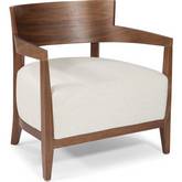 Volta Arm Chair in Eucalyptus w/ Cream White Fabric Seat