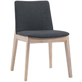 Deco Oak Dining Chair in White Oak & Dark Grey (Set of 2)