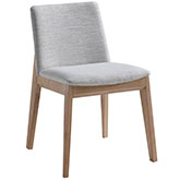 Deco Oak Dining Chair in White Oak & Light Grey (Set of 2)