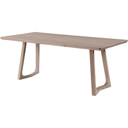 Silas 76" Dining Table in White Wash White Oak