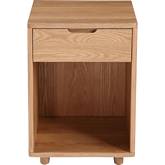 Osamu Nightstand in Oak & Oak Veneer