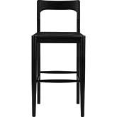 Owing Bar Stool in Black Finish Wood