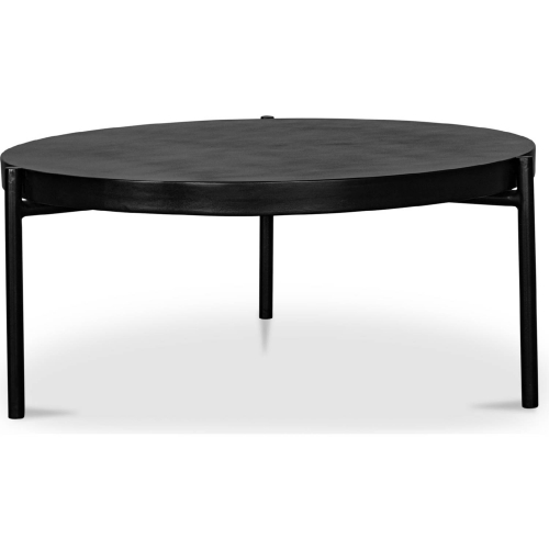 Mendez Outdoor Coffee Table in Black Concrete & Steel