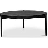 Mendez Outdoor Coffee Table in Black Concrete & Steel