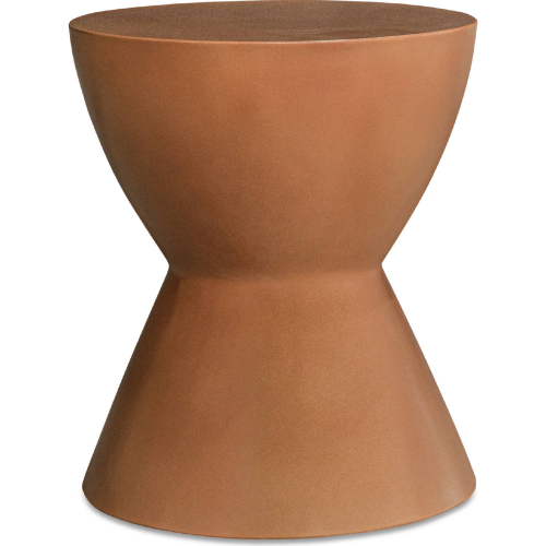 Hourglass Outdoor Stool in Terracotta Fiber Reinforced Concrete