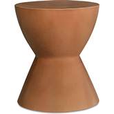 Hourglass Outdoor Stool in Terracotta Fiber Reinforced Concrete