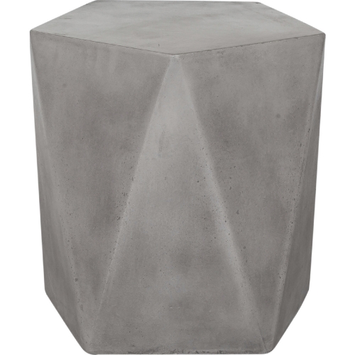 Gem Outdoor Stool in Dark Grey Geometric Fiber Concrete