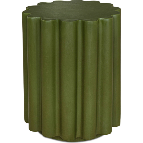 Taffy Outdoor Accent Side Table in Green Fiber Reinforced Concrete