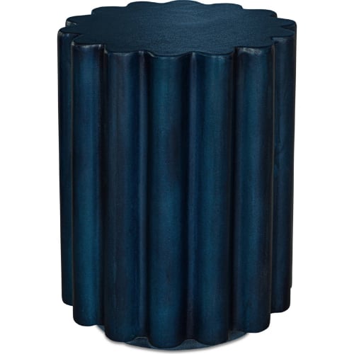 Taffy Outdoor Accent Side Table in Blue Fiber Reinforced Concrete