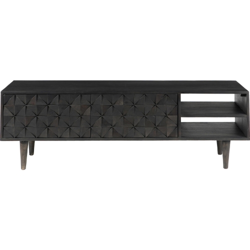 Pablo 55" TV Stand in Black Sheesham Wood