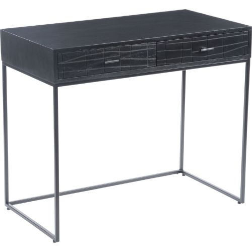 Atelier Desk in Black Acacia Wood & Iron