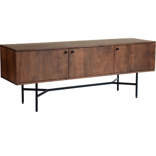 Beck 58" TV Stand Media Cabinet in Acacia Wood & Metal